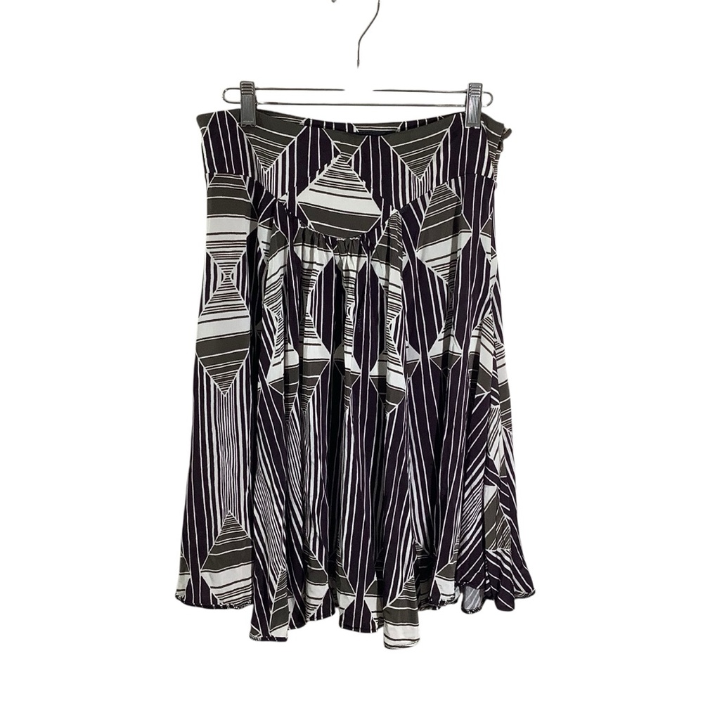 Just Cavalli Brown Cream Geo Print Skirt